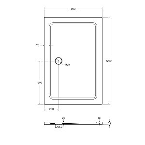 Душевой поддон Cezares TRAY-M-AH 120x80 купить в интернет-магазине Sanbest