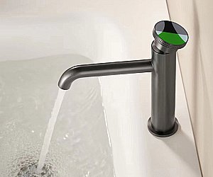 Смеситель для раковины Bronze de Luxe OMG! 9009GM-G графит/зеленый купить в интернет-магазине сантехники Sanbest