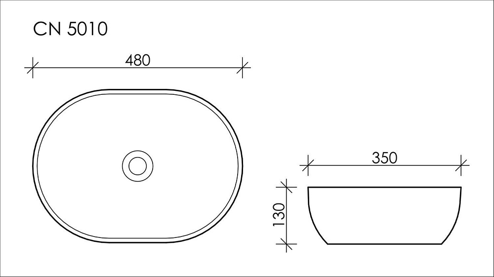 Раковина накладная Ceramica Nova Element CN5010 48 купить в интернет-магазине Sanbest