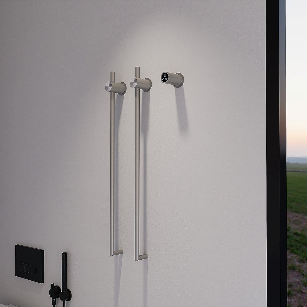 Полотенцесушитель электрический ABBER Charme AH4002BST сталь брашированная купить в интернет-магазине сантехники Sanbest