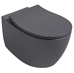Унитаз подвесной Isvea Sentimenti Neo 10AR02010SV-2C антрацит матовый, безободковый купить в интернет-магазине Sanbest