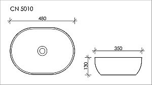 Раковина накладная Ceramica Nova Element CN5010 48 купить в интернет-магазине Sanbest