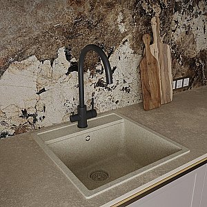 Смеситель для кухни Oliveeka KS OL-458022-MB черный матовый купить в интернет-магазине сантехники Sanbest