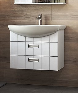 Тумба с раковиной Vigo Diana 2-700 белая для ванной в интернет-магазине Sanbest