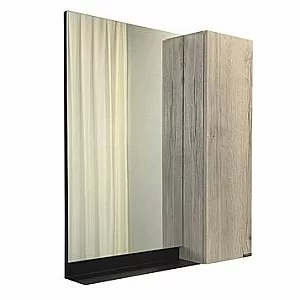Зеркало со шкафом Comforty Бонн 00-00008473 75 графит/дуб дымчатый в ванную от интернет-магазине сантехники Sanbest