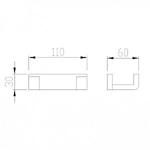 Крючок двойной Abber WESTEN AA1750 хром купить в интернет-магазине сантехники Sanbest