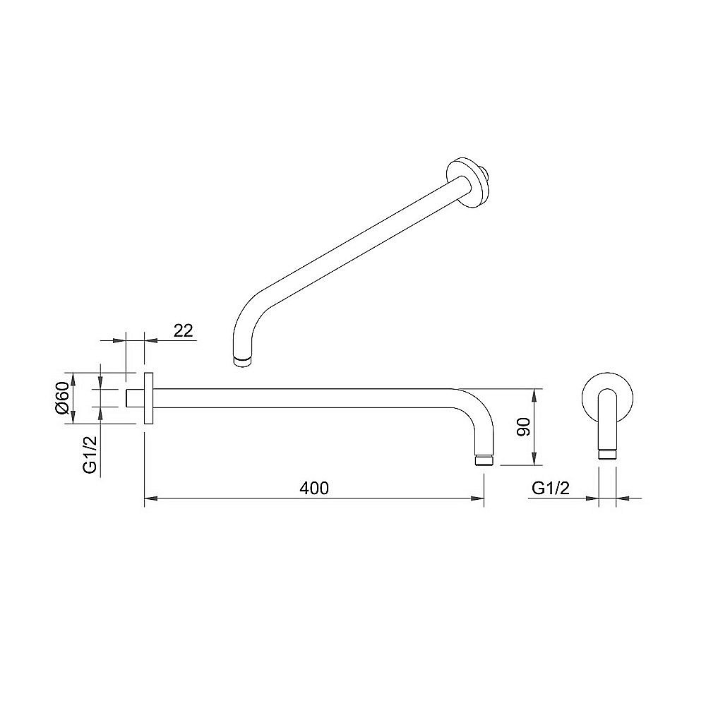 Душевая система BERGES NARDIS 3R 071009 оружейная сталь купить в интернет-магазине сантехники Sanbest