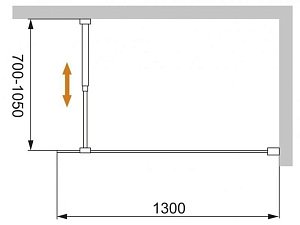 Душевое ограждение Cezares LIBERTA-L-1 130 купить в интернет-магазине Sanbest