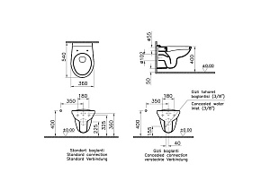 Унитаз подвесной Vitra Normus 9773B003-7206 с инсталляцией, с крышкой микролифт, белый купить в интернет-магазине Sanbest