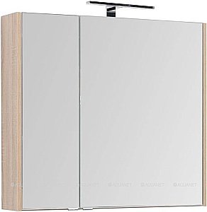 Зеркальный шкаф Aquanet Остин 85 дуб сонома купить в интернет-магазине сантехники Sanbest