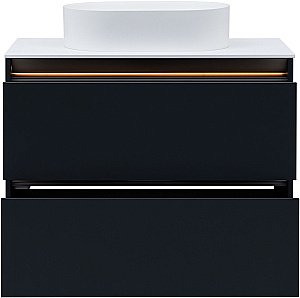 Тумба с раковиной Allen Brau Activity 90 1.34013.AM антрацит матовый/олива брашированная для ванной в интернет-магазине Sanbest