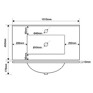 Раковина Oliveeka Built-in 101 NS2001-100 белая купить в интернет-магазине Sanbest