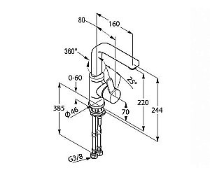 Смеситель для раковины Kludi Zenta 420260575 купить в интернет-магазине сантехники Sanbest