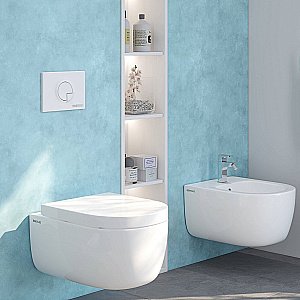 Инсталляция для унитаза BERGES NOVUM 040224 кнопка R4 Soft Touch белая купить в интернет-магазине сантехники Sanbest