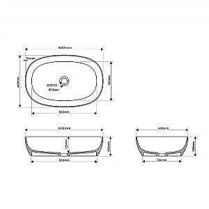 Раковина накладная ABBER Stein AS2633 белая матовая купить в интернет-магазине Sanbest
