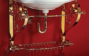 Консоль с раковиной на 3 отверстия Migliore Bella 100 ML.BLL-24.101.DO золото для ванной в интернет-магазине сантехники Sanbest