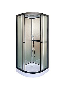 Душевая кабина Parly F811B, профиль черный, стекло матовое, 80x80 см купить в интернет-магазине Sanbest