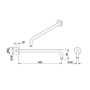 Душевая система BERGES NARDIS 3R 071009 оружейная сталь купить в интернет-магазине сантехники Sanbest