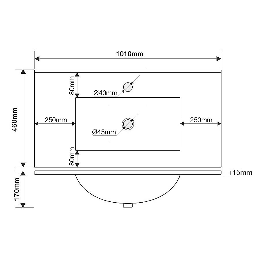 Раковина Oliveeka Built-in 101 NS2001-100 белая купить в интернет-магазине Sanbest