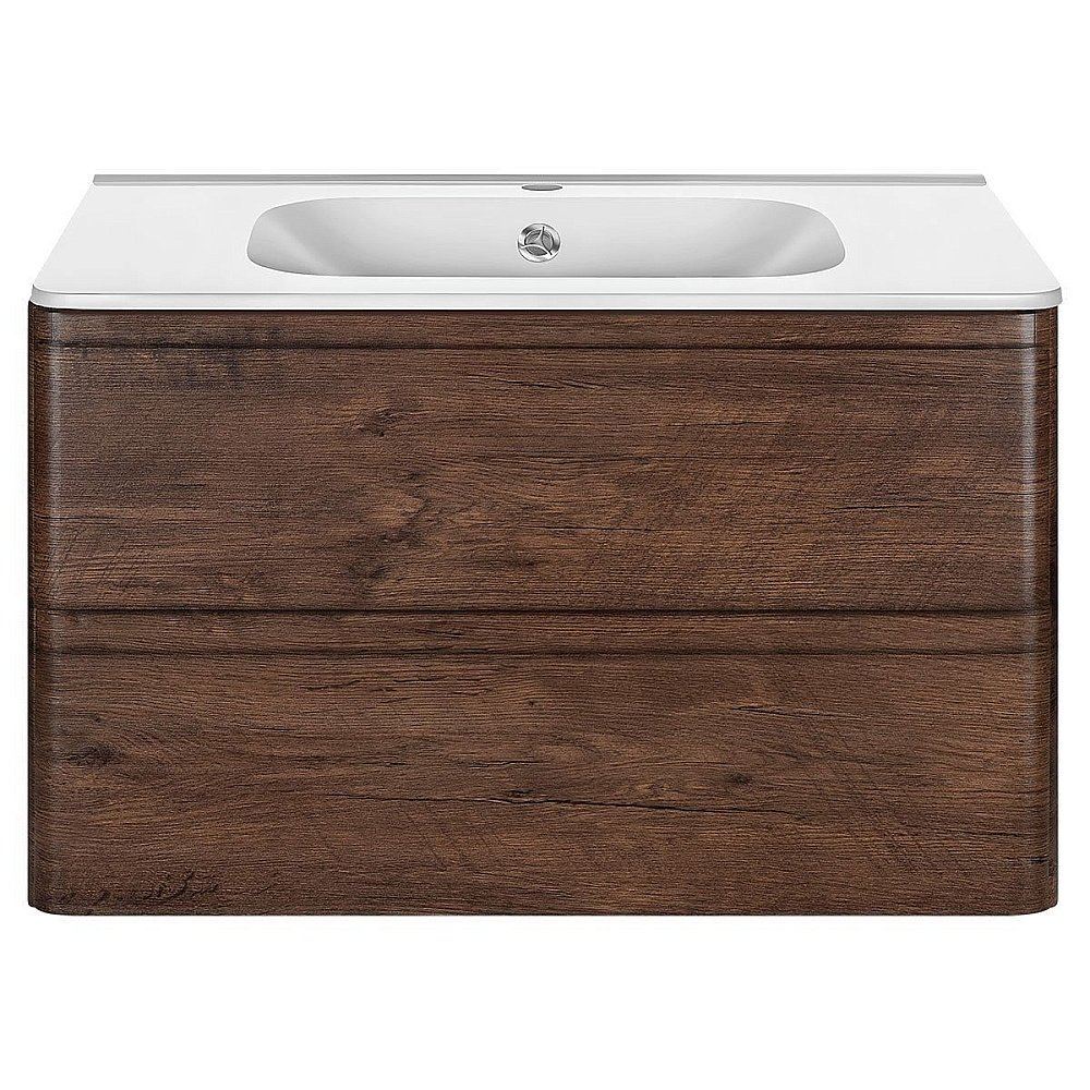 Тумба с раковиной Vincea Vico 80 темное дерево для ванной в интернет-магазине Sanbest