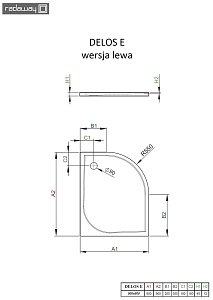 Душевой поддон Radaway Delos E 90х80 купить в интернет-магазине Sanbest