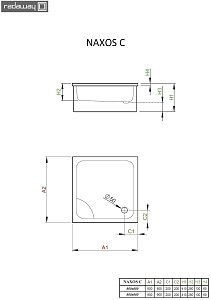 Душевой поддон Radaway Naxos C 80x80 купить в интернет-магазине Sanbest