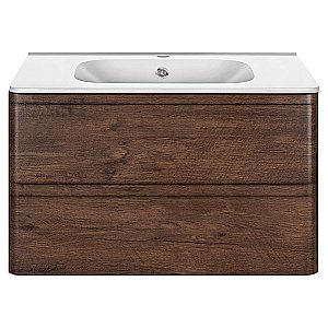 Тумба с раковиной Vincea Vico 80 темное дерево для ванной в интернет-магазине Sanbest