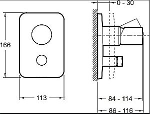 Встраиваемый смеситель для душа Jacob Delafon MODULO E98719-CP купить в интернет-магазине сантехники Sanbest