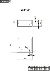 Душевой поддон Radaway Naxos C SNC8841-28 80x80 белый купить в интернет-магазине Sanbest