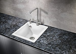 Мойка кухонная Milacio Murcia 42 Cuarzo MC.77042 белая купить в интернет-магазине сантехники Sanbest