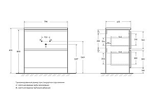 Тумба с раковиной BelBagno ALBANO 80 напольная Bianco Lucido для ванной в интернет-магазине Sanbest