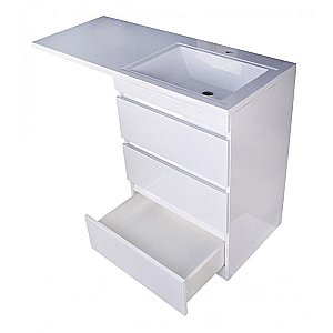 Тумба с раковиной напольная Style Line ДАЛЛАС 120 белая для ванной в интернет-магазине Sanbest