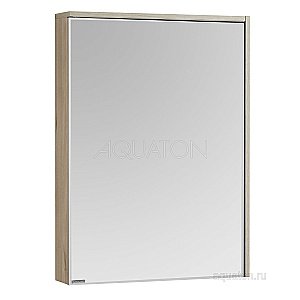 Зеркальный шкаф Акватон Стоун 60 светлое дерево купить в интернет-магазине сантехники Sanbest