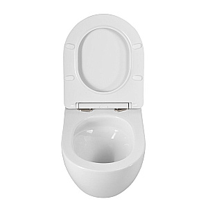 Унитаз подвесной BelBagno Amanda-Tor BB051CH-TOR-FC/SC белый, безободковый, слив-торнадо купить в интернет-магазине Sanbest