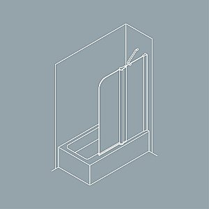 Шторка на ванну Koller Pool Waterfall Line QP95 115 прозрачная купить в интернет-магазине Sanbest