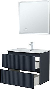 Тумба с раковиной Aquanet Джейн (Flat) 335429/254364 80 маренго для ванной в интернет-магазине Sanbest