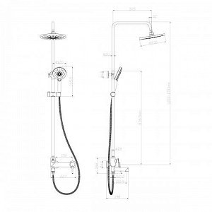 Душевая колонна Lemark Minima LM3862C купить в интернет-магазине сантехники Sanbest