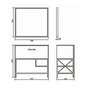 Тумба с раковиной Comforty Бредфорд 90 для ванной в интернет-магазине Sanbest