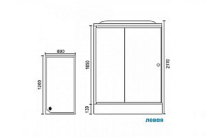 Душевая кабина Royal Bath RB8120HP7-WT 120x80 профиль белый/стекло прозрачное купить в интернет-магазине Sanbest