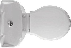 Унитаз напольный GLOBO Paestum PA004.BI белый/кнопка бронза, с бачком купить в интернет-магазине Sanbest