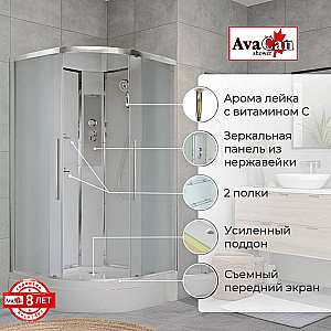 Душевая кабина AvaCan EM Серия EM3010N 100х100 без крыши купить в интернет-магазине Sanbest