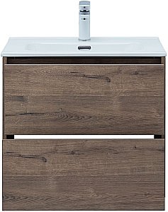 Тумба с раковиной Aquanet Lino 287541 60 (Flat) дуб веллингтон для ванной в интернет-магазине Sanbest