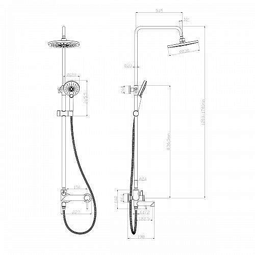 Душевая система Lemark Minima LM3862C купить в интернет-магазине сантехники Sanbest
