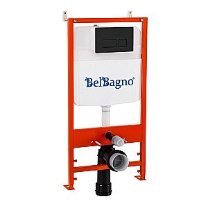 Унитаз подвесной BelBagno UNO-TOR BB5177CH-TOR/SC/BB026/BB044NERO белый, с крышкой микролифт, с инсталляцией, безободковый, слив-торнадо купить в интернет-магазине Sanbest