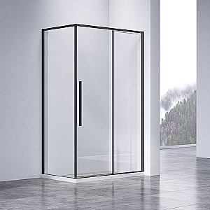 Душевой уголок Vincea SLIM-N VSR-4SN9014CLB 140x90 стекло прозрачное/профиль черный купить в интернет-магазине Sanbest