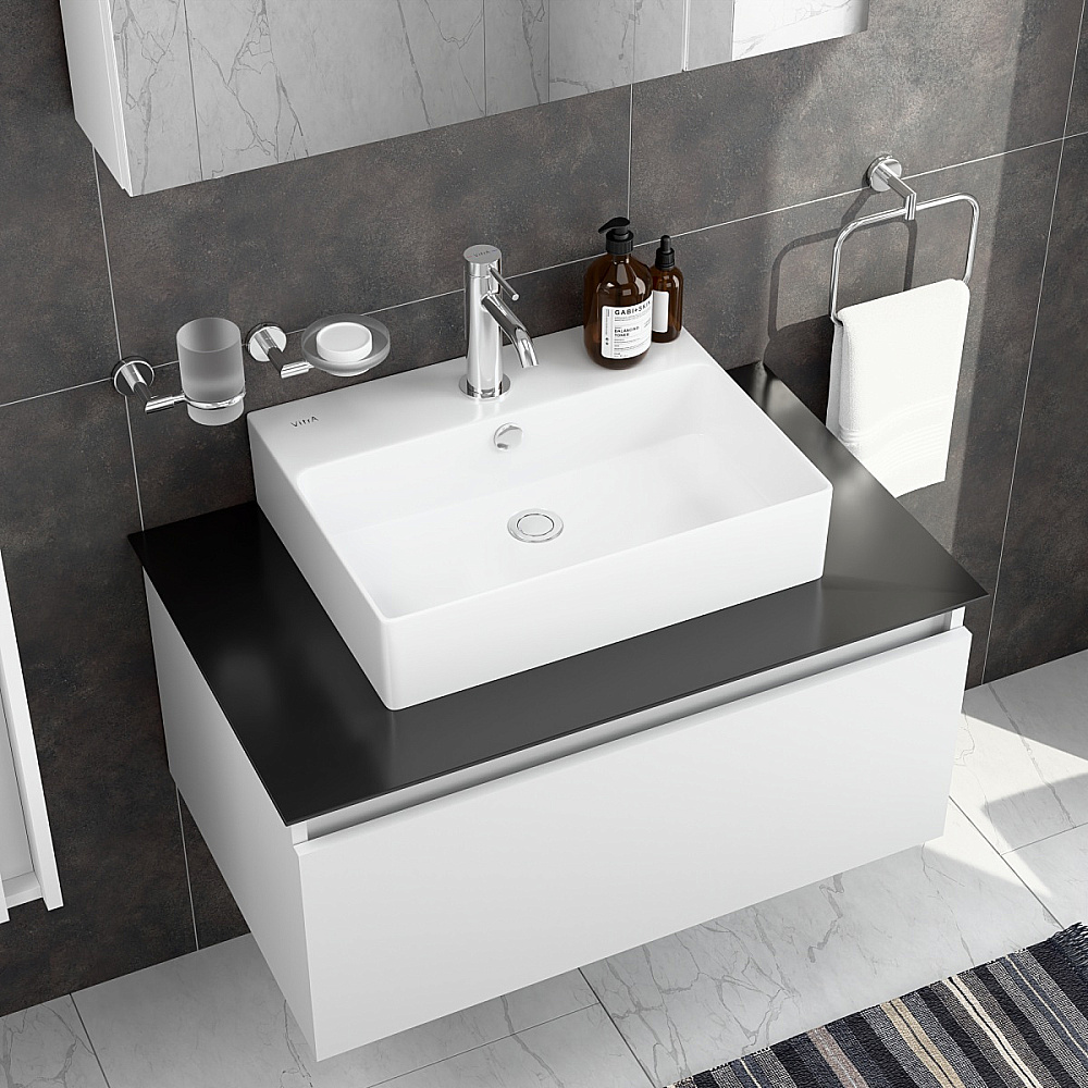 Раковина накладная VitrA M20 8313B003-0001 52 белая купить в интернет-магазине Sanbest
