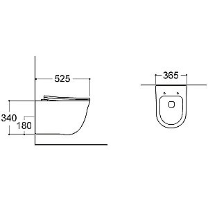 Унитаз подвесной Aquatek Классик AQ1111-00 белый, с крышкой микролифт, безободковый купить в интернет-магазине Sanbest