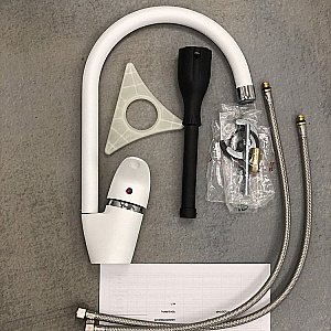 Смеситель для кухни PAINI Sicily 632L570PNLMKM белый купить в интернет-магазине сантехники Sanbest