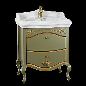 Тумба с раковиной Migliore Impero 60 Oliva с 2 ящиками для ванной в интернет-магазине Sanbest