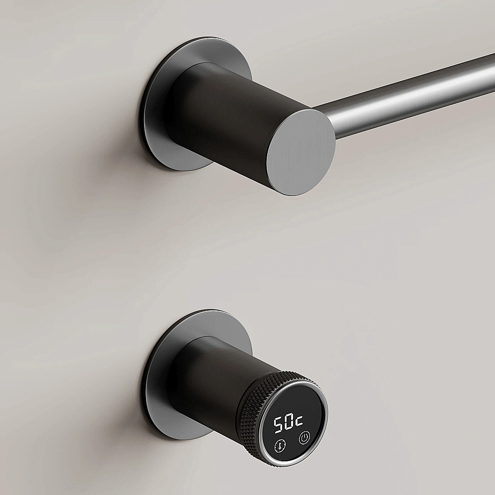 Полотенцесушитель электрический Sancos Linea SC14001GG вороненая сталь купить в интернет-магазине сантехники Sanbest